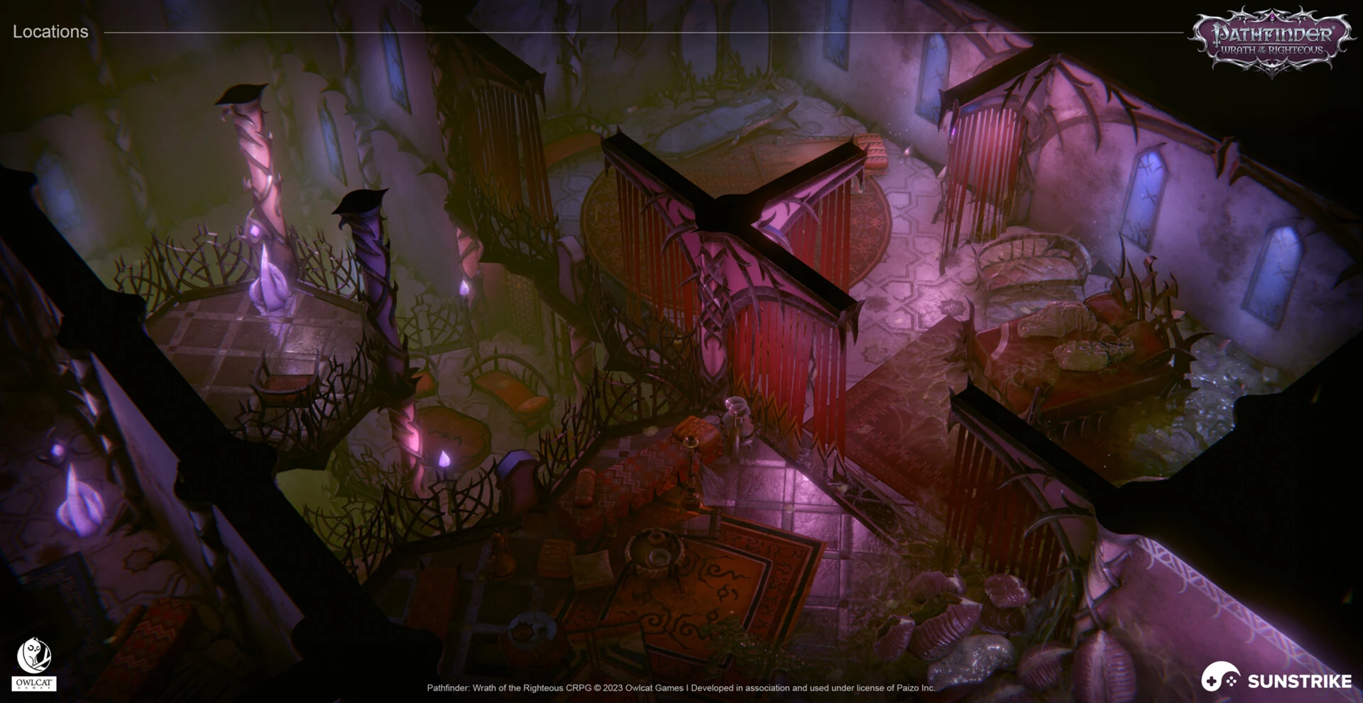 Isometric scene from Owlcat Games: Pathfinder