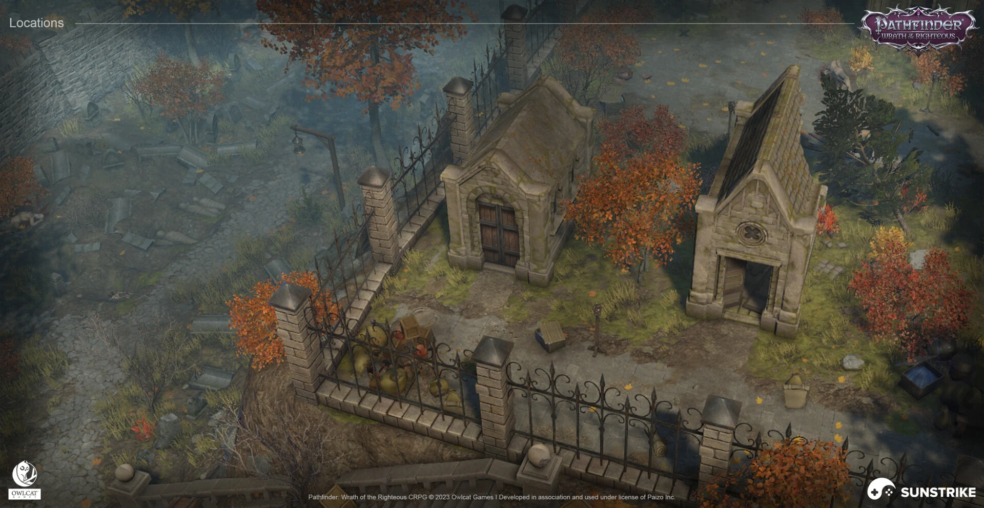 Isometric scene from Owlcat Games: Pathfinder