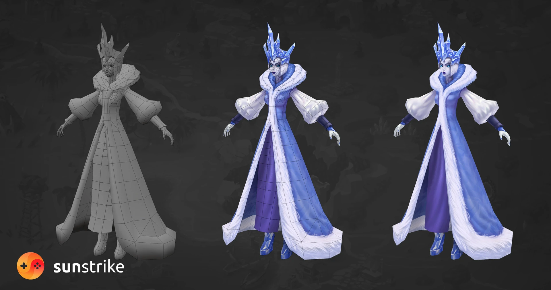 3D character production for Low-poly characters