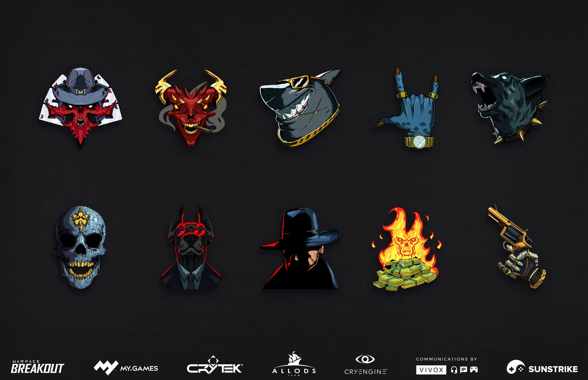 Game UI badges and elements for shooter games - Astrum: Warface