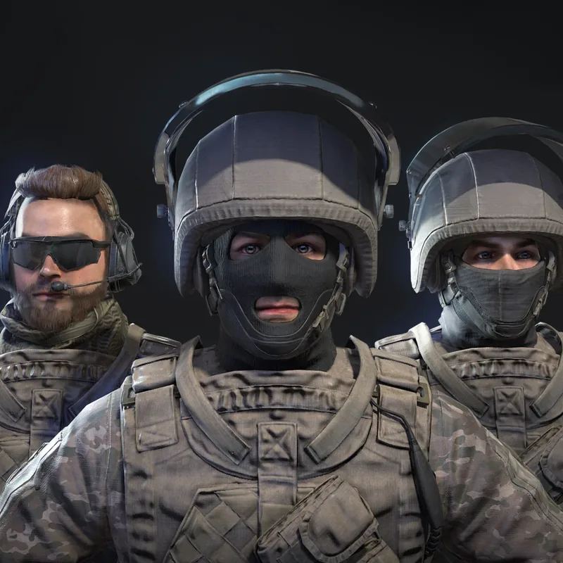 Tactical SOBR squad operators - 3D character models for a shooter game