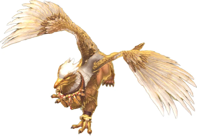 3D game character - stylized fantasy eagle for isometric game