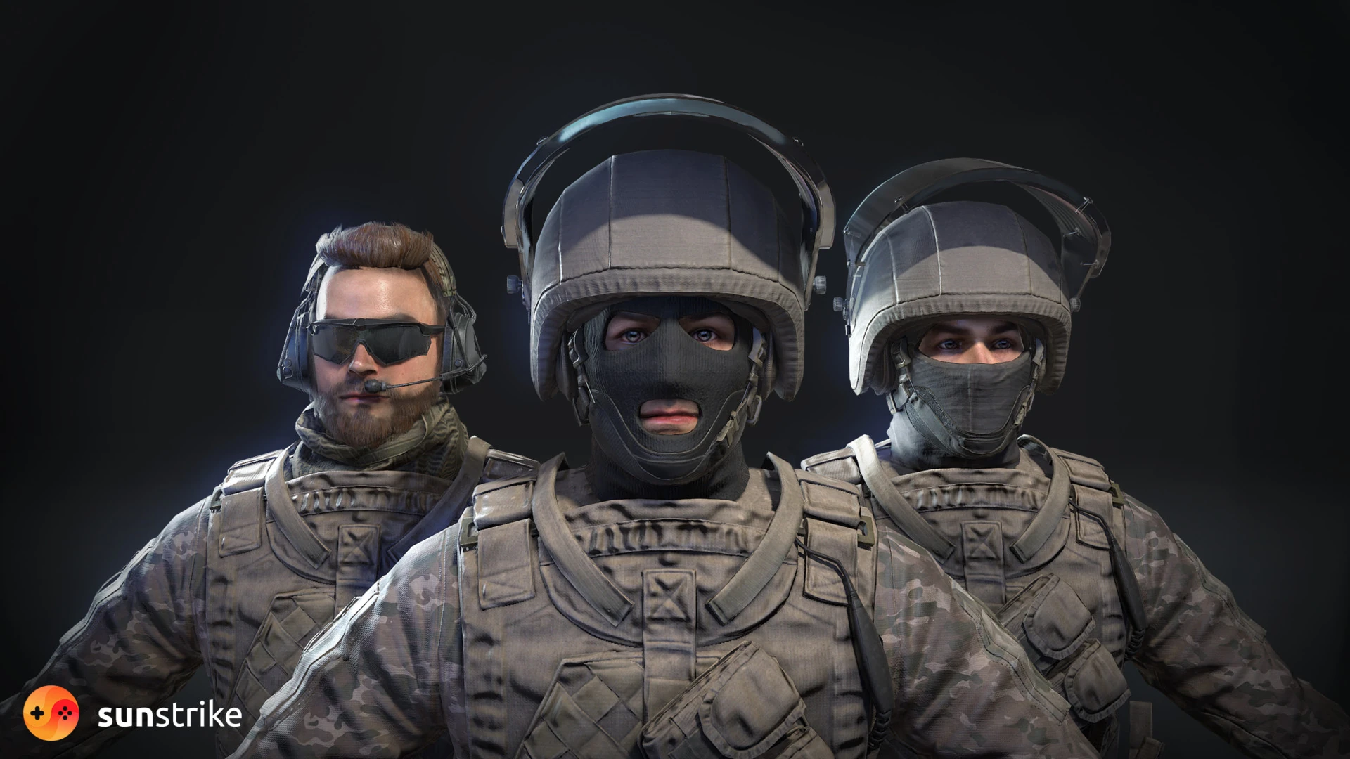 3D art outsourcing - modern tactical SOBR squad operator character models