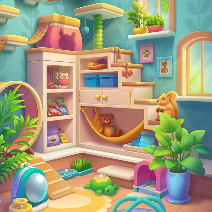 Фон для казуальной игры для мобильной игры