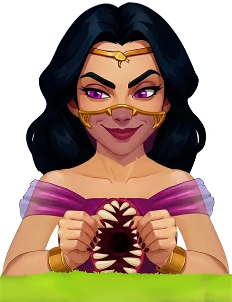 2D character art for video game advertisement - fantasy female character
