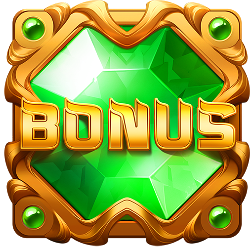 Slot machine artwork, slot icons and symbols set (wild, scatter, bonus)